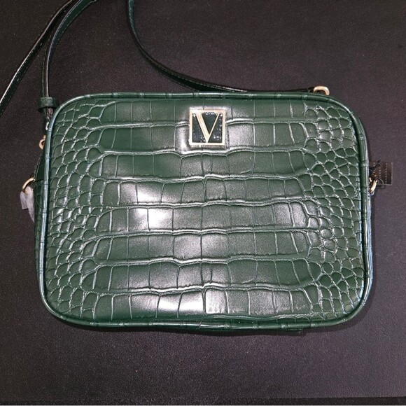 Victoria's Secret Green Croc Embossed Crossbody Bag & Wallet Set NEW - Picture 5 of 16